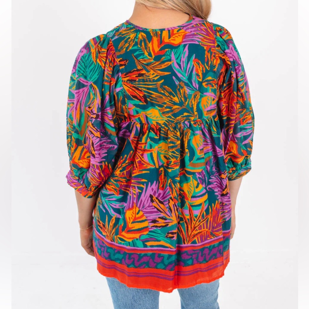 J. Marie The Asher Puff Sleeve Tunic Size Small NWT - Picture 7 of 13